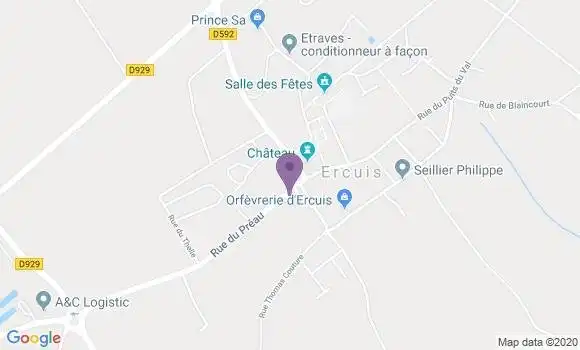 Localisation Ercuis Bp - 60530
