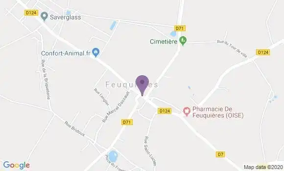 Localisation Feuquieres Bp - 60960