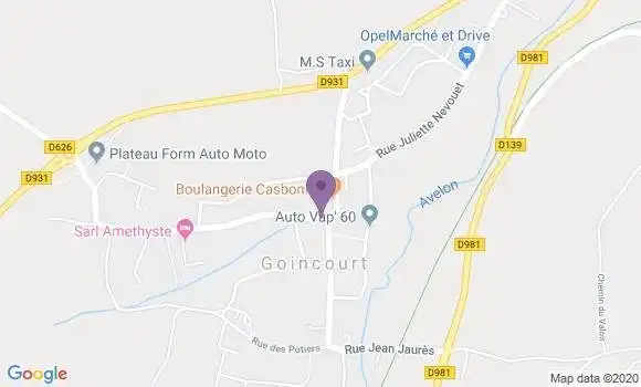 Localisation Goincourt Ap - 60000
