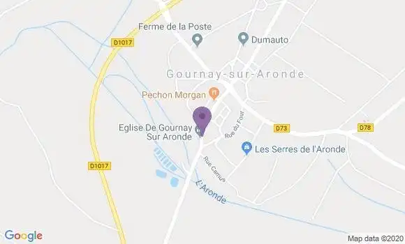 Localisation Gournay sur Aronde Bp - 60190