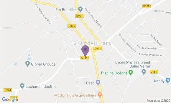 Localisation Grandvilliers Bp - 60210