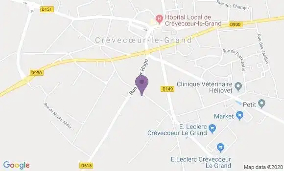 Localisation La Houssoye Ap - 60390