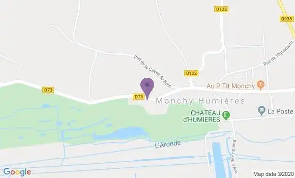 Localisation Monchy Humieres Ap - 60113