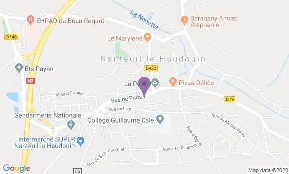 Localisation Nanteuil le Haudouin Bp - 60440