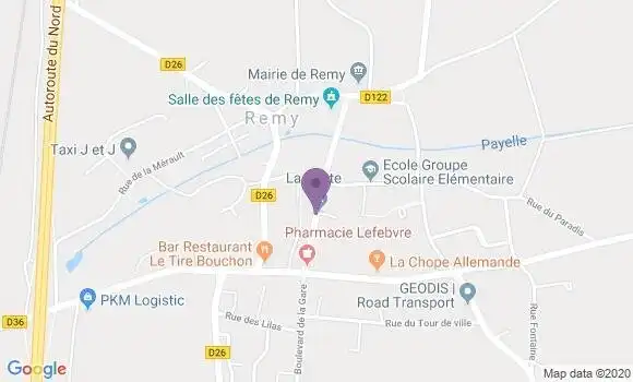 Localisation Remy Bp - 60190
