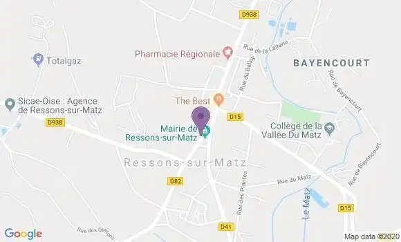Localisation Ressons sur Matz - 60490