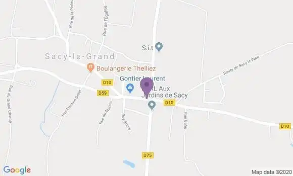 Localisation Sacy le Grand Bp - 60700