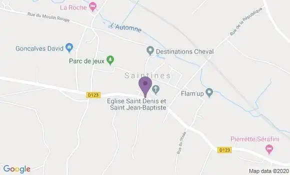 Localisation Saintines Ap - 60410
