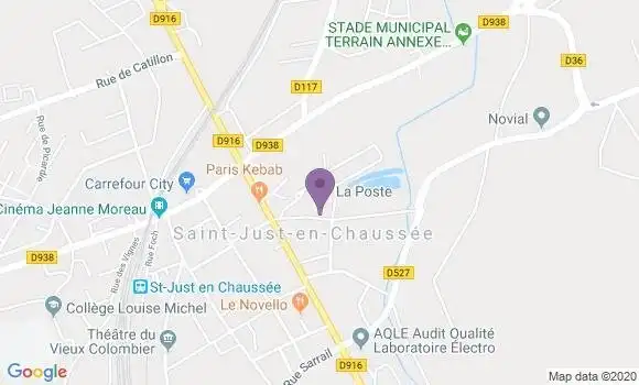 Localisation Saint Just En Chaussee - 60130