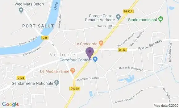 Localisation Verberie - 60410