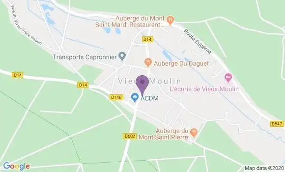 Localisation Vieux Moulin Ap - 60350