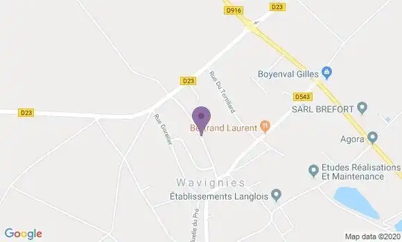 Localisation Wavignies Ap - 60130