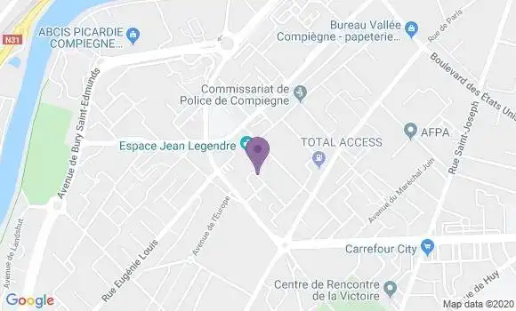 Localisation Compiegne Puy du Roy Bp - 60200