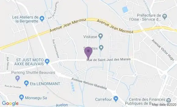 Localisation Beauvais Saint Just des Marais - 60000