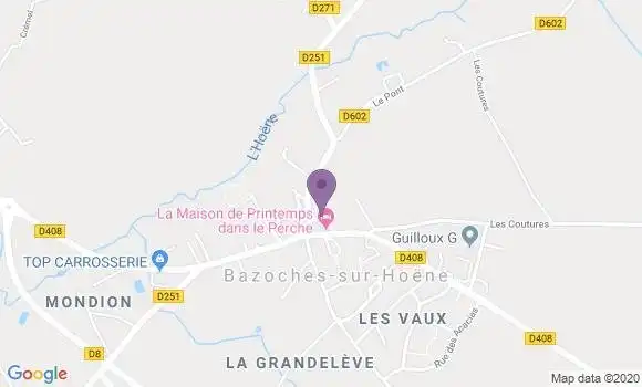 Localisation Bazoches sur Hoene Bp - 61560