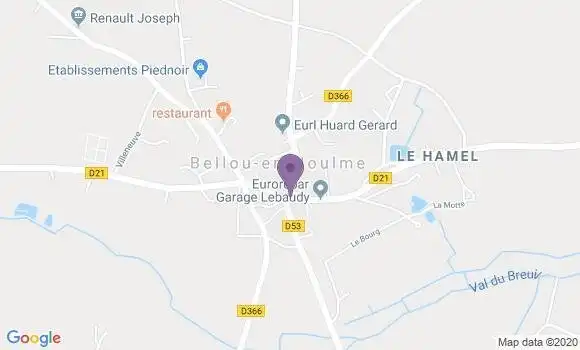 Localisation Bellou En Houlme Ap - 61220
