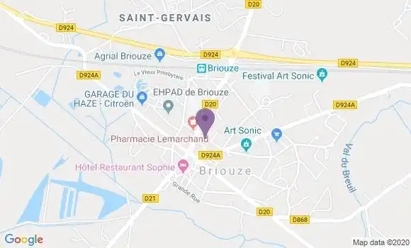 Localisation Briouze - 61220