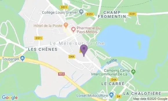 Localisation Le Mele sur Sarthe Bp - 61170