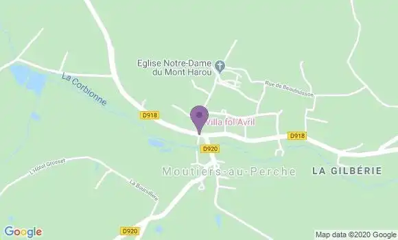 Localisation Moutiers Au Perche Ap - 61110