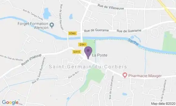 Localisation Saint Germain du Corbeis Bp - 61000