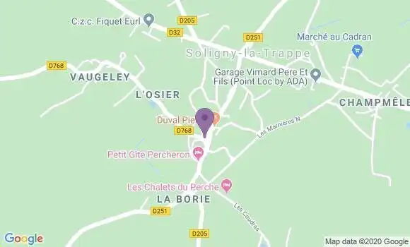 Localisation Soligny la Trappe Ap - 61380