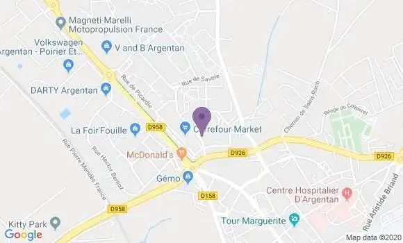 Localisation Argentan les Provinces Bp - 61200