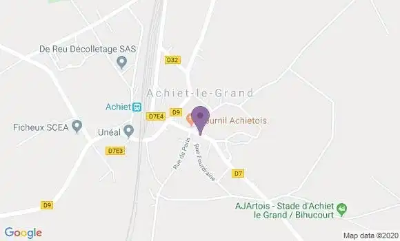 Localisation Achiet le Grand Bp - 62121