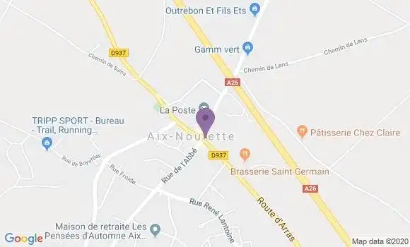 Localisation Aix Noulette Bp - 62160