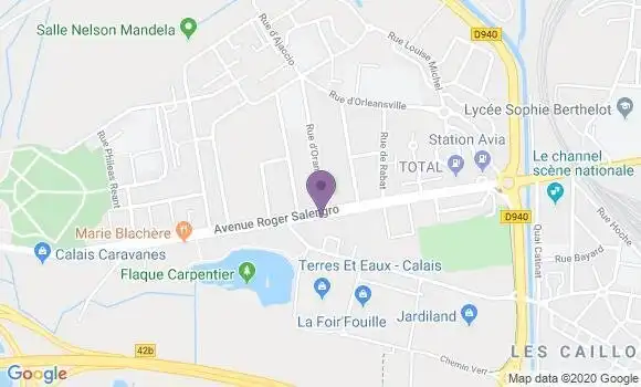 Localisation Calais Fort Nieulay Bp - 62100