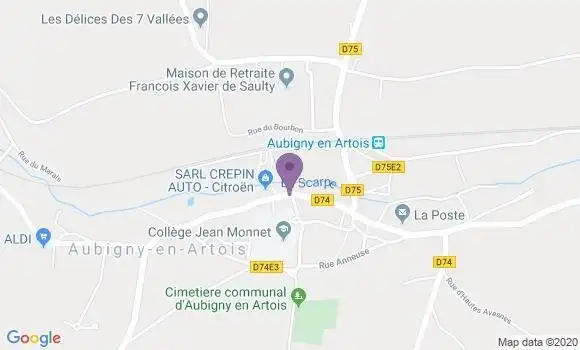 Localisation Aubigny En Artois Bp - 62690