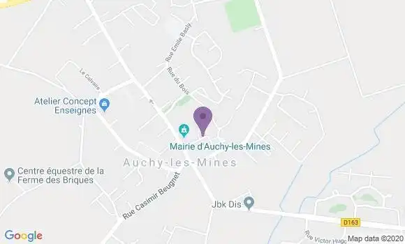 Localisation Auchy les Mines - 62138