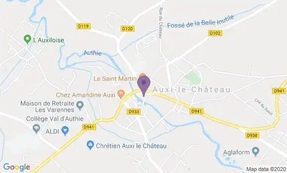 Localisation Auxi le Chateau - 62390