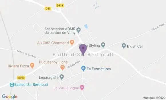 Localisation Bailleul Sir Berthoult Bp - 62580