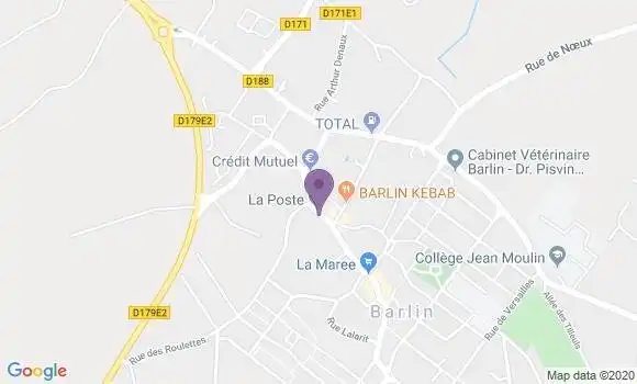 Localisation Barlin - 62620