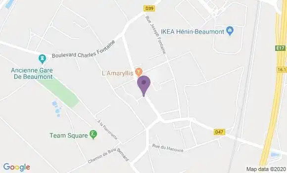 Localisation Henin Beaumont En Artois Bp - 62110
