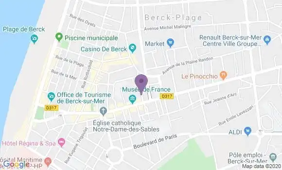 Localisation Berck sur Mer Principal - 62600