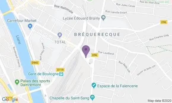 Localisation Boulogne Brequerecque Bp - 62200