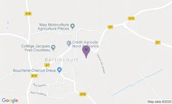 Localisation Bertincourt Bp - 62124
