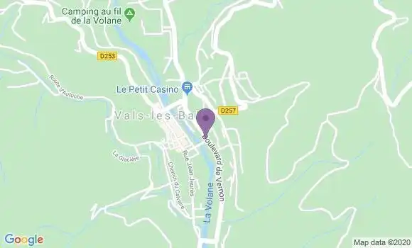 Localisation Vals les Bains - 07600