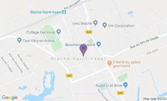 Localisation Biache Saint Vaast Bp - 62118