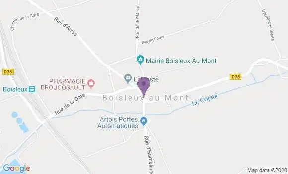 Localisation Boisleux Au Mont Bp - 62175