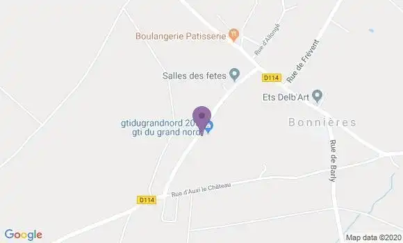 Localisation Bonnieres Ap - 62270
