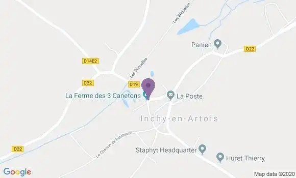 Localisation Bourlon Bp - 62860