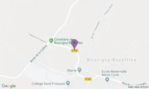 Localisation Bouvigny Boyeffles Bp - 62172