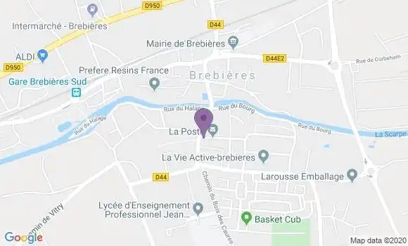 Localisation Brebieres Bp - 62117