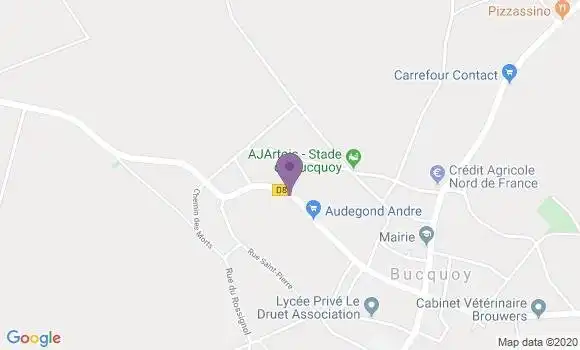 Localisation Bucquoy Bp - 62116