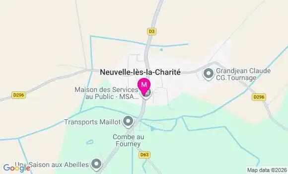 Localisation Neuvelle les la Charite - 70130