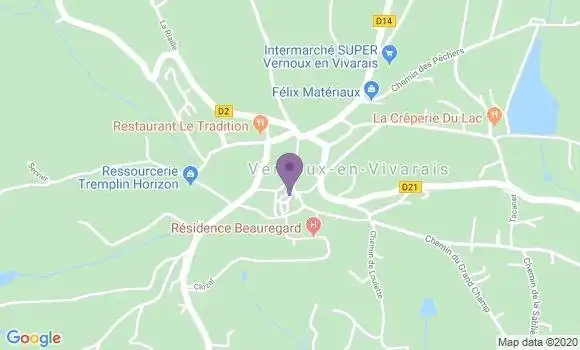 Localisation Vernoux En Vivarais Bp - 07240