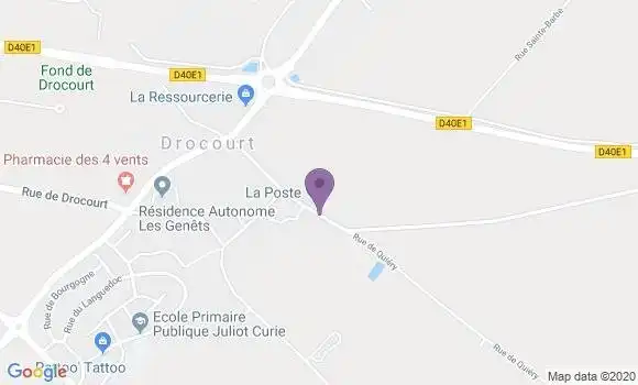 Localisation Drocourt Bp - 62320
