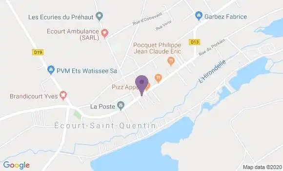 Localisation Ecourt Saint Quentin Bp - 62860